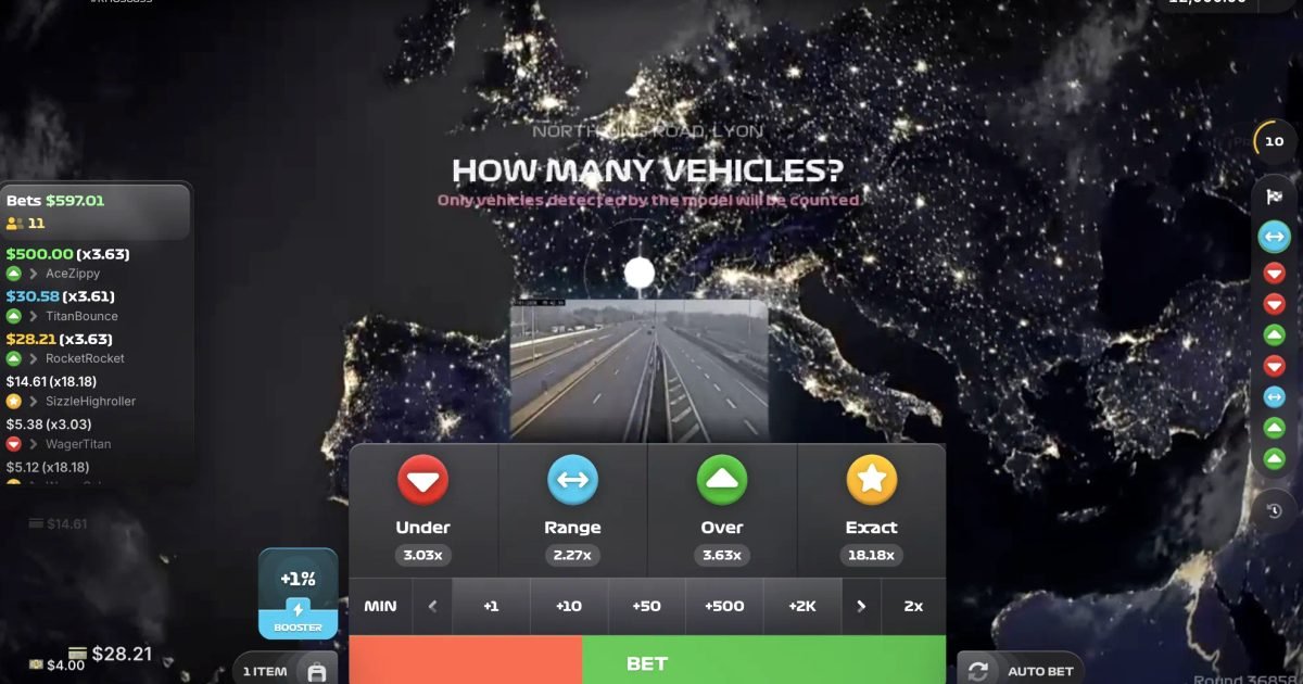 CCTV Rush Hour interface de jeu - paris et comptage véhicules
